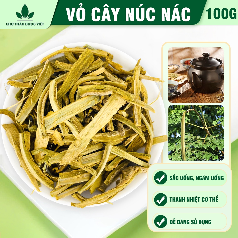 Vỏ cây núc nác khô 100g, hoàng bá nam, núc nác thái sợi, thơm, sạch - Chợ Thảo Dược Việt