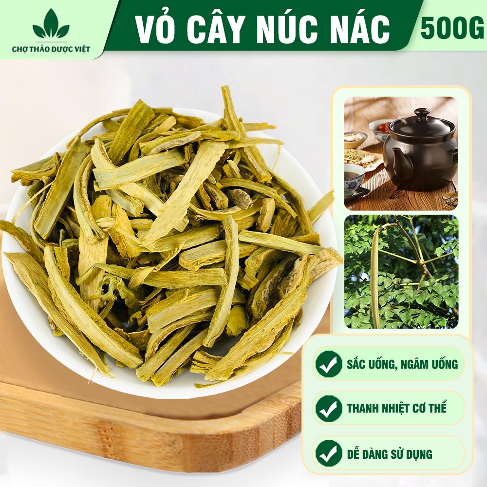 Vỏ cây núc nác khô 500g, hoàng bá nam, núc nác thái sợi, thơm, sạch - Chợ Thảo Dược Việt