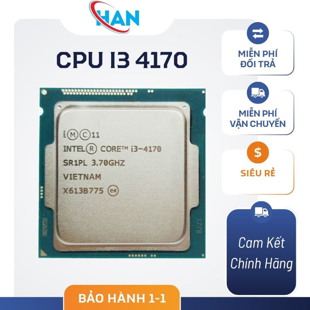 CPU i3 4170 chạy main H81,B85 socket 1150...