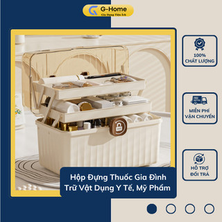  Hộp Đựng Thuốc Gia Đình Tủ Mini Lưu Trữ Thuốc Men Vật Dụng Y Tế và Mỹ Phẩm Tiện Lợi 