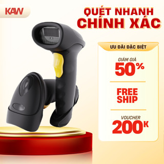 Máy quét mã vạch không dây đa tia chính hãng KAW, Siêu nhạy, đa tia, QRcode, Bluetooth điện thoại.