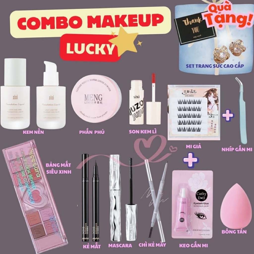 Set Trang Điểm CHOU.CHOU Full Set Cho Nữ – Bộ Makeup Đa Năng Sang Xịn Mịn, Dễ Dùng, Tiện Lợi