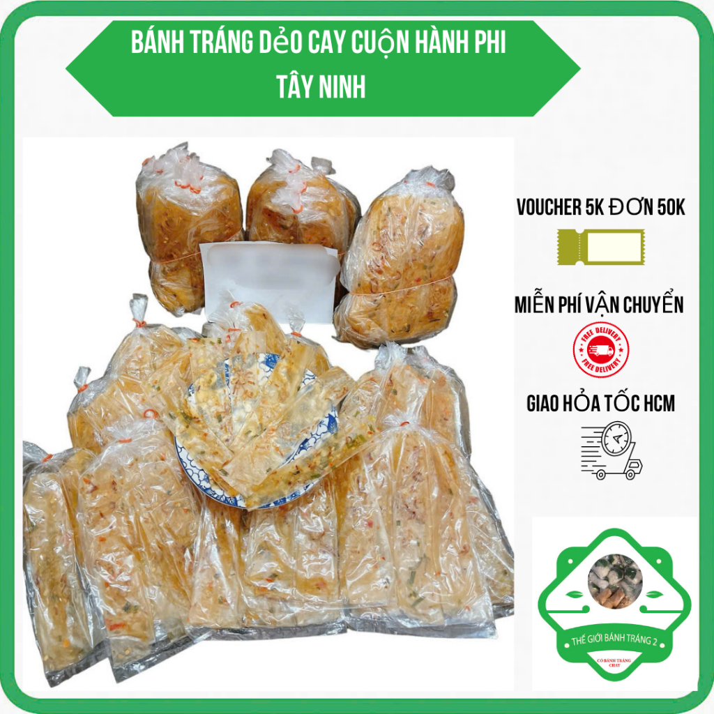[chay] dẻo cay cuộn hành phi 6 tép/ bịch - 1 BỊCH DÙNG THỬ