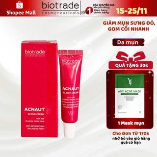  Kem chấm Mụn Biotrade Acnaut Active Cream cho da mụn viêm mụn sưng mụn bọc mụn chưa lên nhân 5ML 