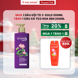   Sale Tháng 12  Mua 1 Dầu gội Thái Dương 3 Gold HOA SEN 500ml Tặng Dầu xả Thái Dương 3 HOA SEN 200ml 