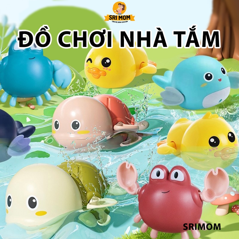 Đồ Chơi Nhà Tắm Cho Bé Cá Heo, Rùa Dễ Thương Vặn Dây Cót - Đồ Chơi Thả Bồn Tắm Giúp Bé Thích Thú Vận Động Và Linh Hoạt