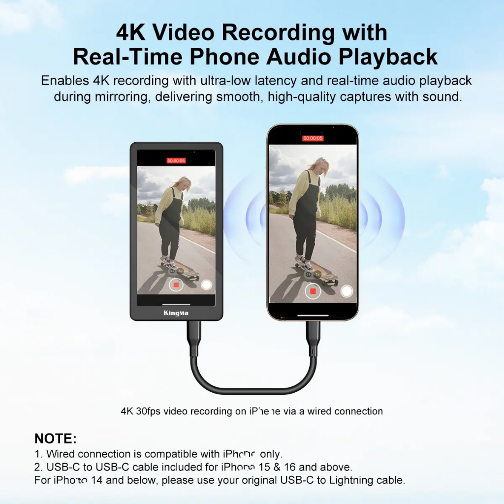 Kingma VL-PH05 Max | Màn hình phụ selfie monitoring screen hít nam châm từ tính Remote điều khiển từ xa | BigBuy360 - bigbuy360.vn