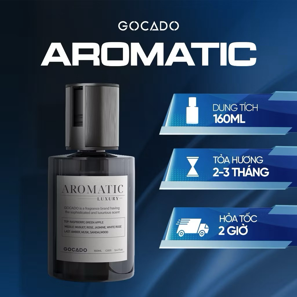 Nước Hoa Ô Tô Cao Cấp GOCADO-AROMATIC- Khử Mùi Hôi Xe Dung Tích 160ML