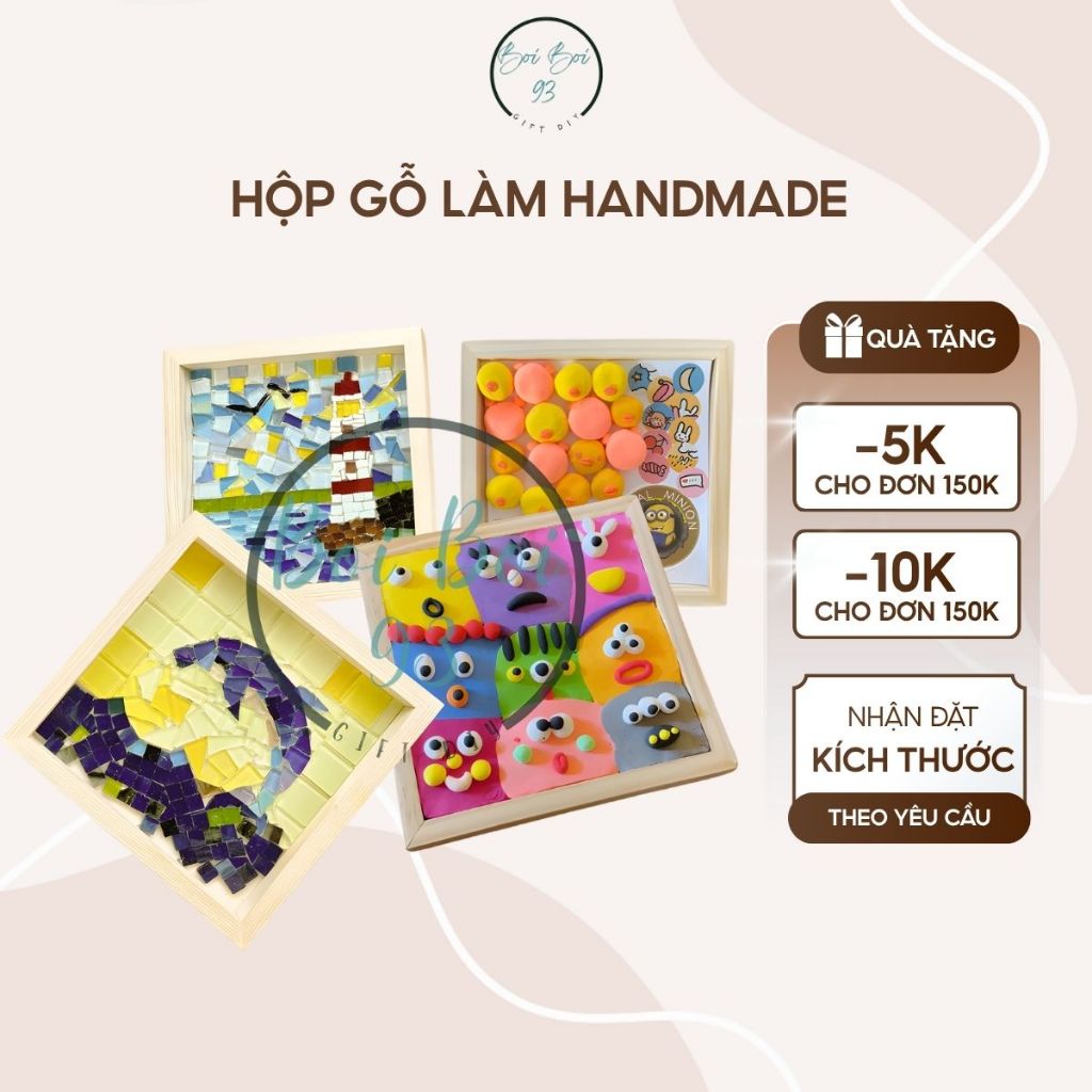 KHUNG GỖ NỔI LÀM TRANH MOSAIC  , LÀM TRANH ĐẤT SÉT SÁNG TẠO
