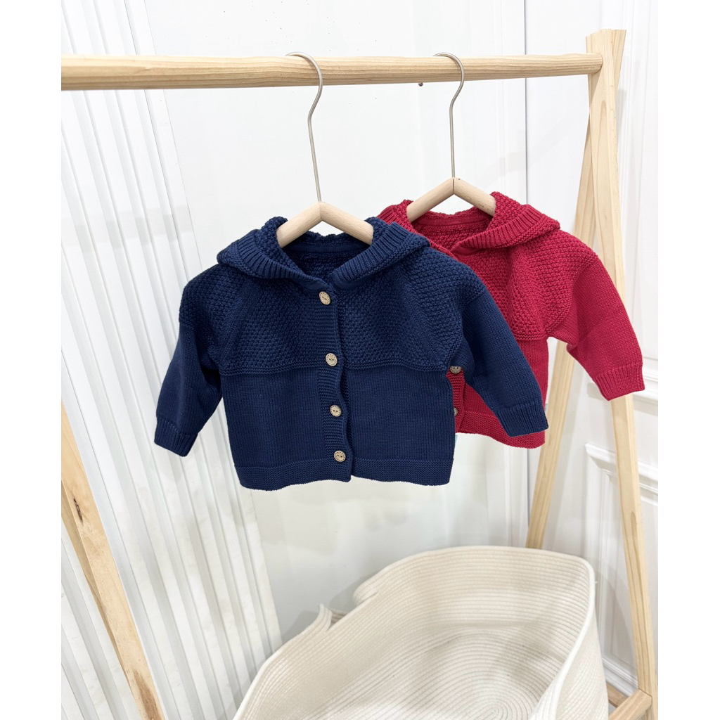 LàCon - Áo len cho be Bi Crochet cardigan LCK002