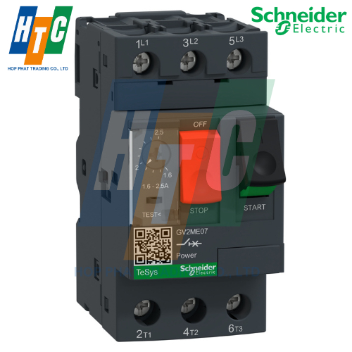Cầu Dao Bảo Vệ Động Cơ 3P 1.6-2.5A- GV2ME07 Schneider