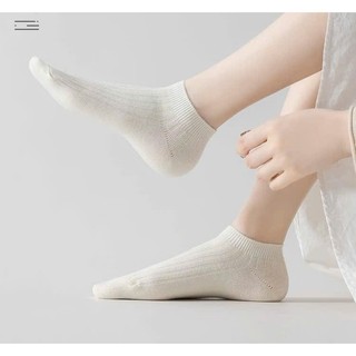 Tất vớ cổ ngắn nam nữ vớ trơn basic đen trắng, tất vớ cổ ngắn đen trắng cotton co giãn
