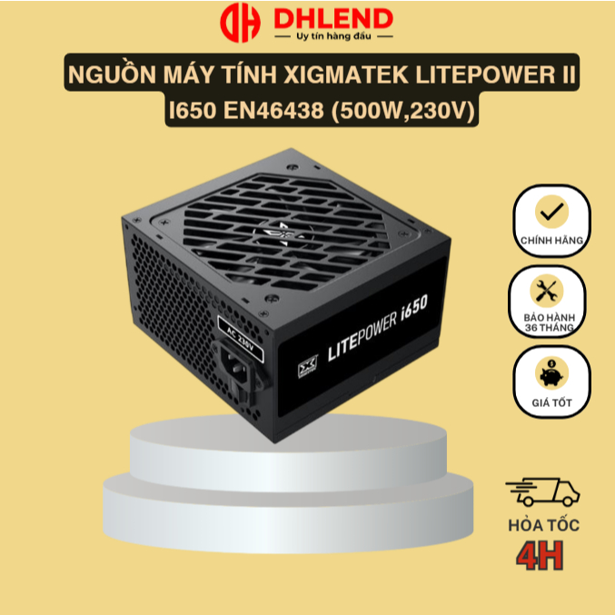 Nguồn máy tính Xigmatek Litepower II i650 EN46438 (500W,230V)
