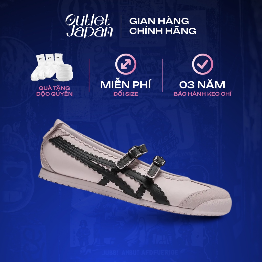 Giày Onitsuka Tiger Ballet 'Pink' chính hãng, Onitsuka Tiger real fullbox bảo hành 03 năm Japan Auth