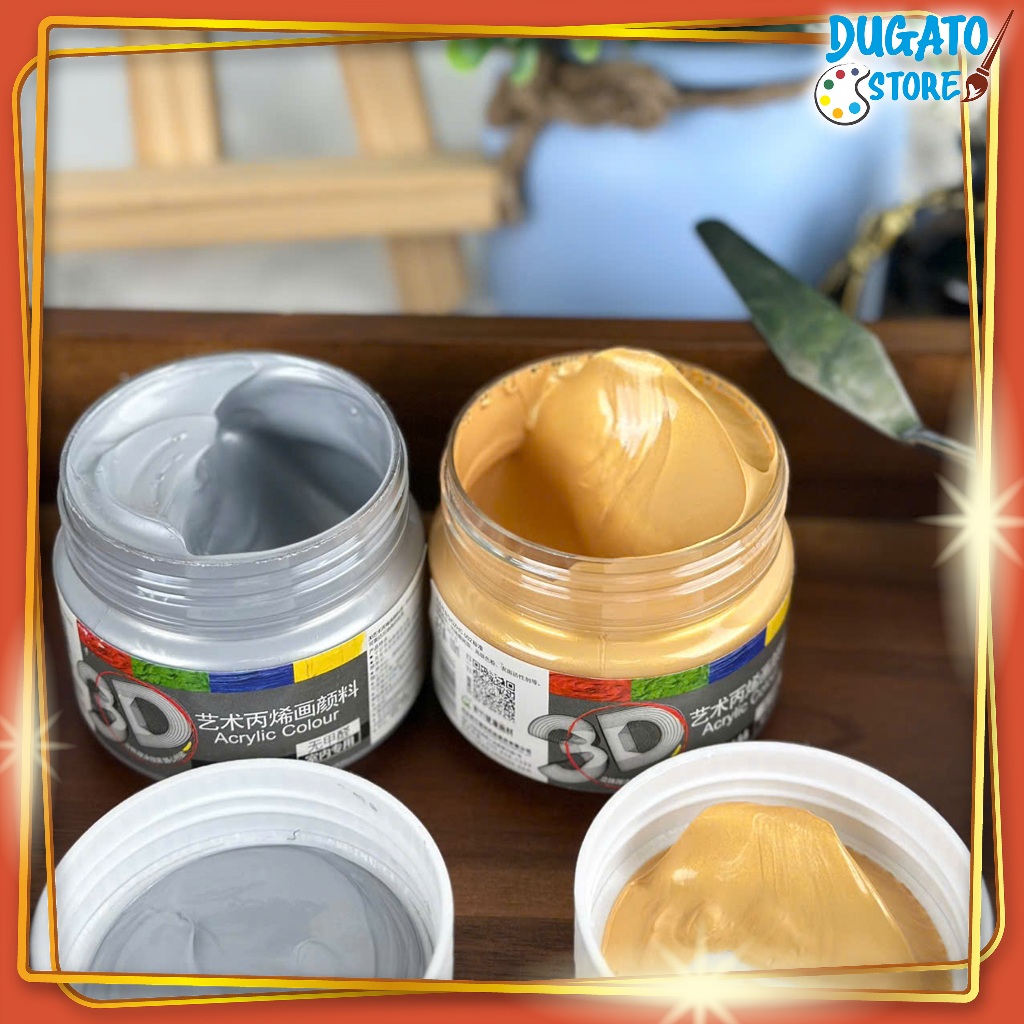 Màu Acrylic 3D Ánh Nhũ 100ml