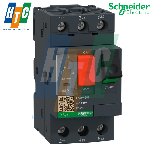 Cầu Dao Bảo Vệ Động Cơ 3P 2.5-4.0A- GV2ME08 Schneider