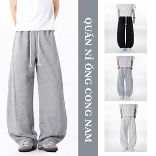  Quần Nỉ ống cong Nam FABUMAN Phối Dây Rút Nỉ 2 da form rộng Chất Nỉ Dày Dặn Đứng Form Co Giãn UNISEX 