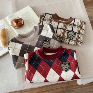  Áo Len Lót Nỉ Lông Cho Bé Trai Bé Gái Chubby Store - Áo Len Diện Noel Lót Nỉ Siêm Ấm Cho Bé 9-21Kg 