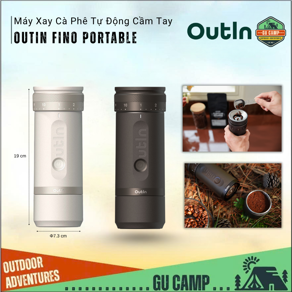 (CHÍNH HÃNG - HỎA TỐC) Máy xay điện cầm tay Outin Fino với 28 cỡ xay đa dạng,Cối xay điện OutIn Fino