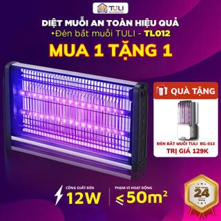  Đèn bắt muỗi TULI TL-012 Csuất 12W,Ánh sáng LED thu hút diệt côn trùng An toàn cho bé BH 24 Tháng 
