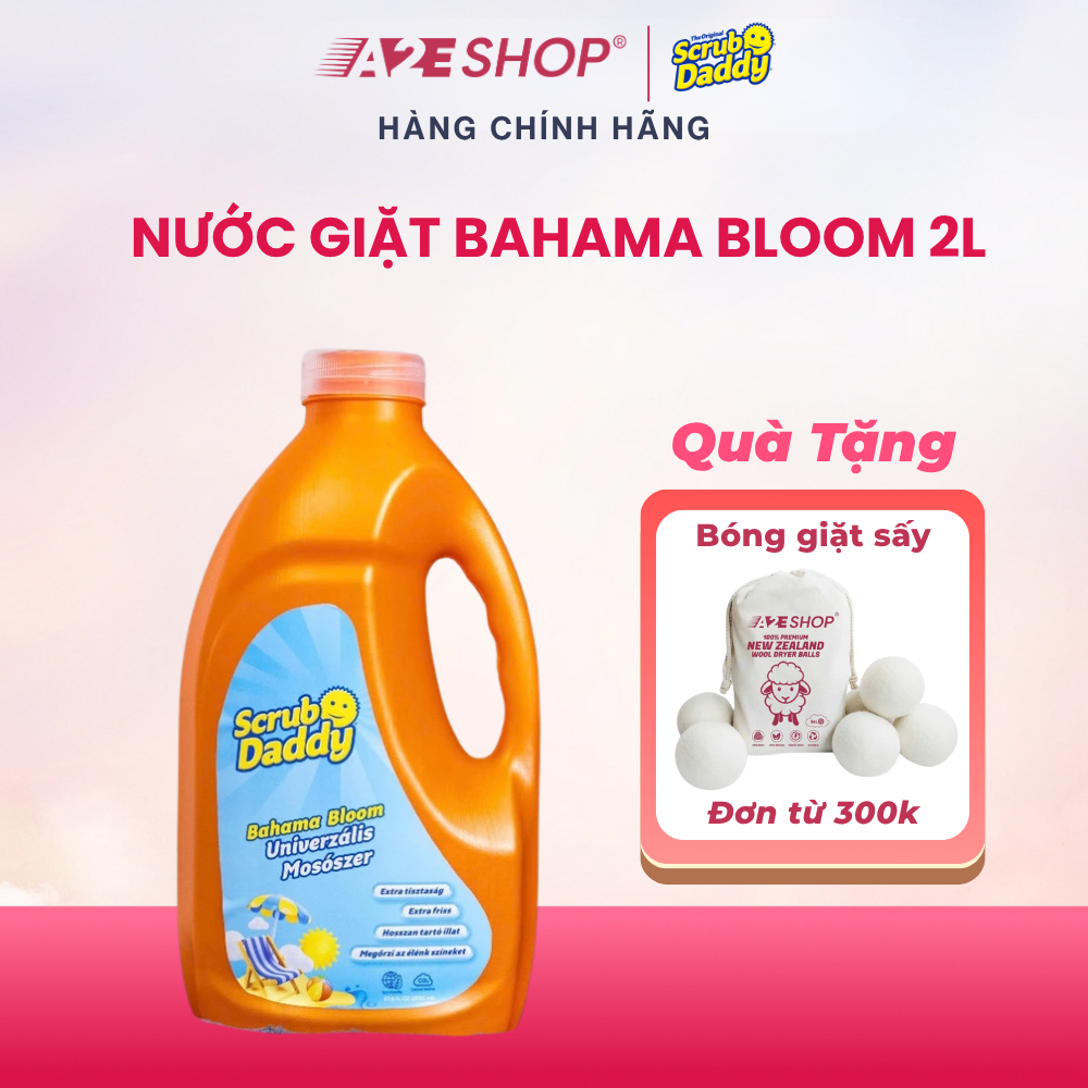 Nước giặt Bahama Bloom Scrub Daddy 2L I Nước Giặt Tay & Giặt Máy