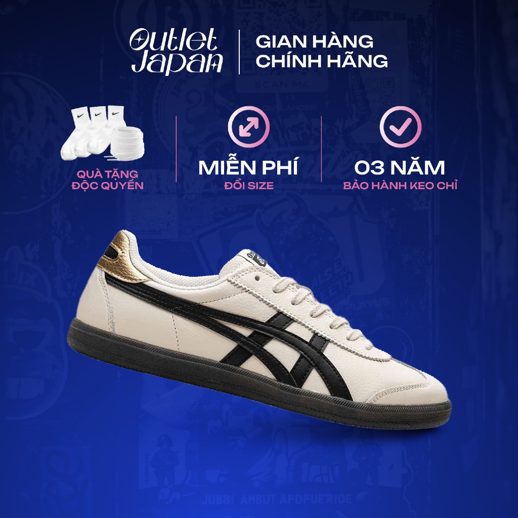 Giày Onitsuka Tiger chính hãng, Onitsuka Tiger Tokuten White real fullbox, bảo hành 03 năm Japan Aut