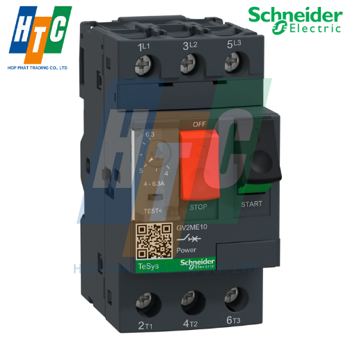 Cầu Dao Bảo Vệ Động Cơ 3P 4.0-6.3A- GV2ME10 Schneider