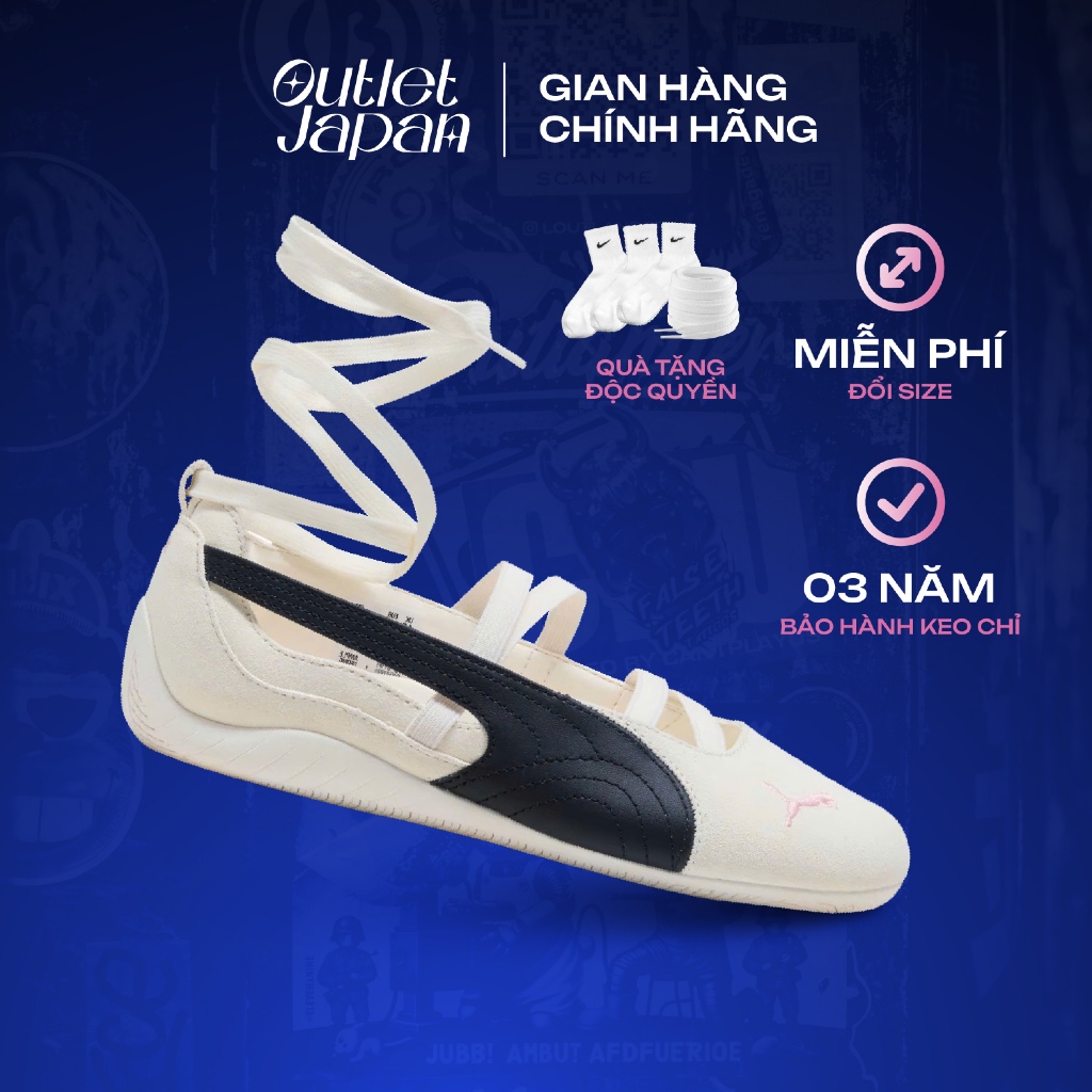 Giày Puma Ballet x Rose chính hãng, Puma Búp Bê real fullbox bảo hành 03 năm Japan Authentic