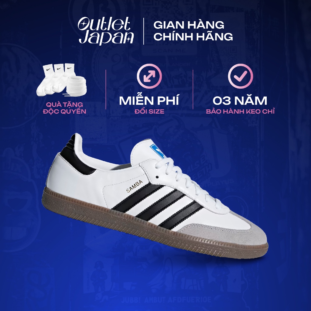 Giày adidas samba chính hãng, samba adidas og real fullbox, bảo hành 03 năm Japan Authentic