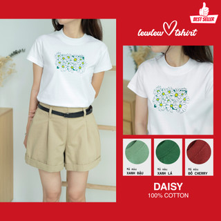  Áo thun nữ DAISY lewlew.tshirt - form baby tee vừa người 100% cotton thoáng mát 