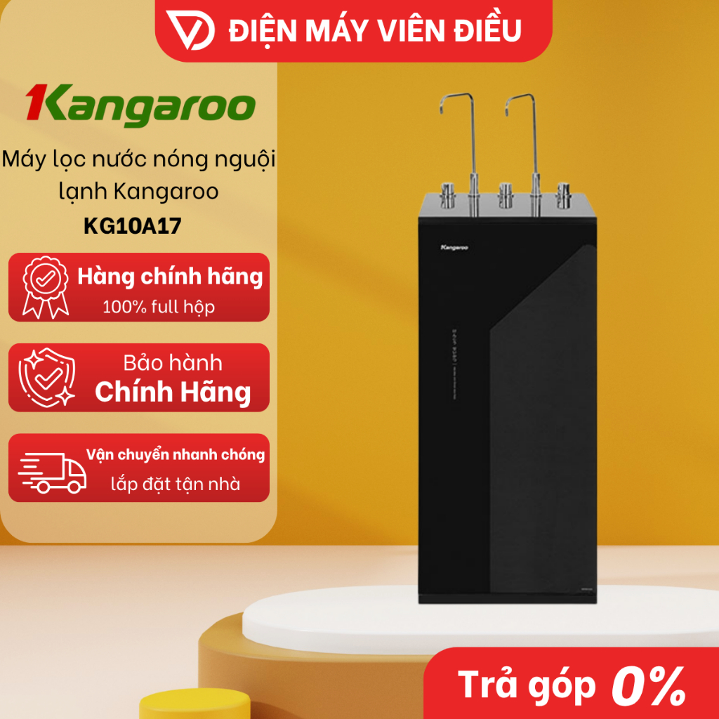[FREESHIP NGHỆ AN] Máy lọc nước nóng nguội lạnh Kangaroo KG10A17 lọc sạch mạnh mẽ an toàn gia đình