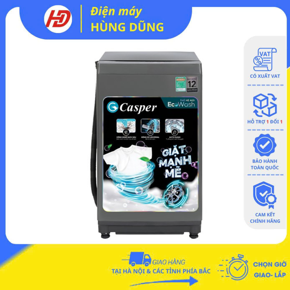[SHIP HỎA TỐC 2H TẠI HÀ NỘI ] Máy giặt Lồng Đứng 7,5kg Casper WT-75NG1 / Casper 8.5 kg WT-85NG1