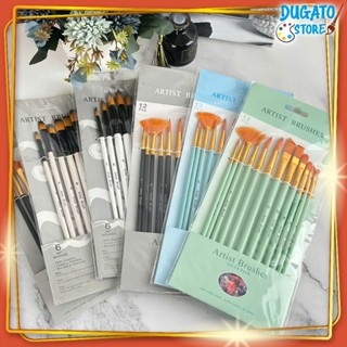  Cọ Vẽ Màu Nước Màu Acrylic Pastel Siêu Đẹp Set 6 10 12 Cây Thân Bóng Đẹp 