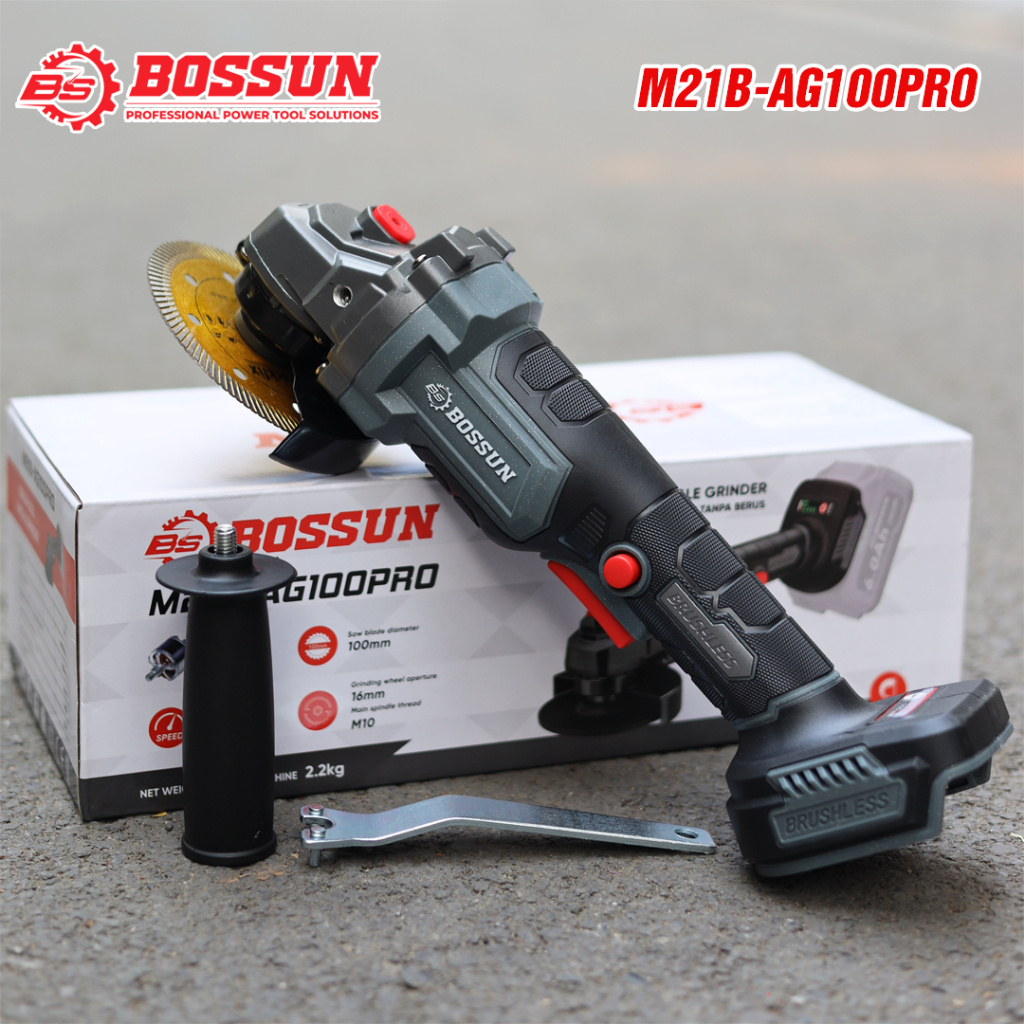[CHỈ THÂN MÁY] Máy mài cắt pin BOSSUN M21B-AG100PRO, 3 cấp tốc độ, Gặp sự cố tự ngắt