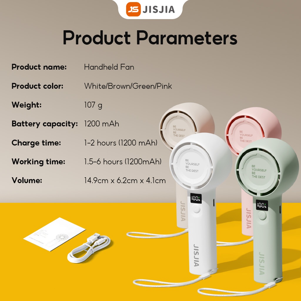 YODEVOE A2 Quạt Cầm Tay Giao Mạnh Màn Hình LED Điều Chỉnh Tốc Độ Lưu Lượng Giao Thiết Kế Nhỏ Gọn Làm Mát Cá Nhân | BigBuy360 - bigbuy360.vn