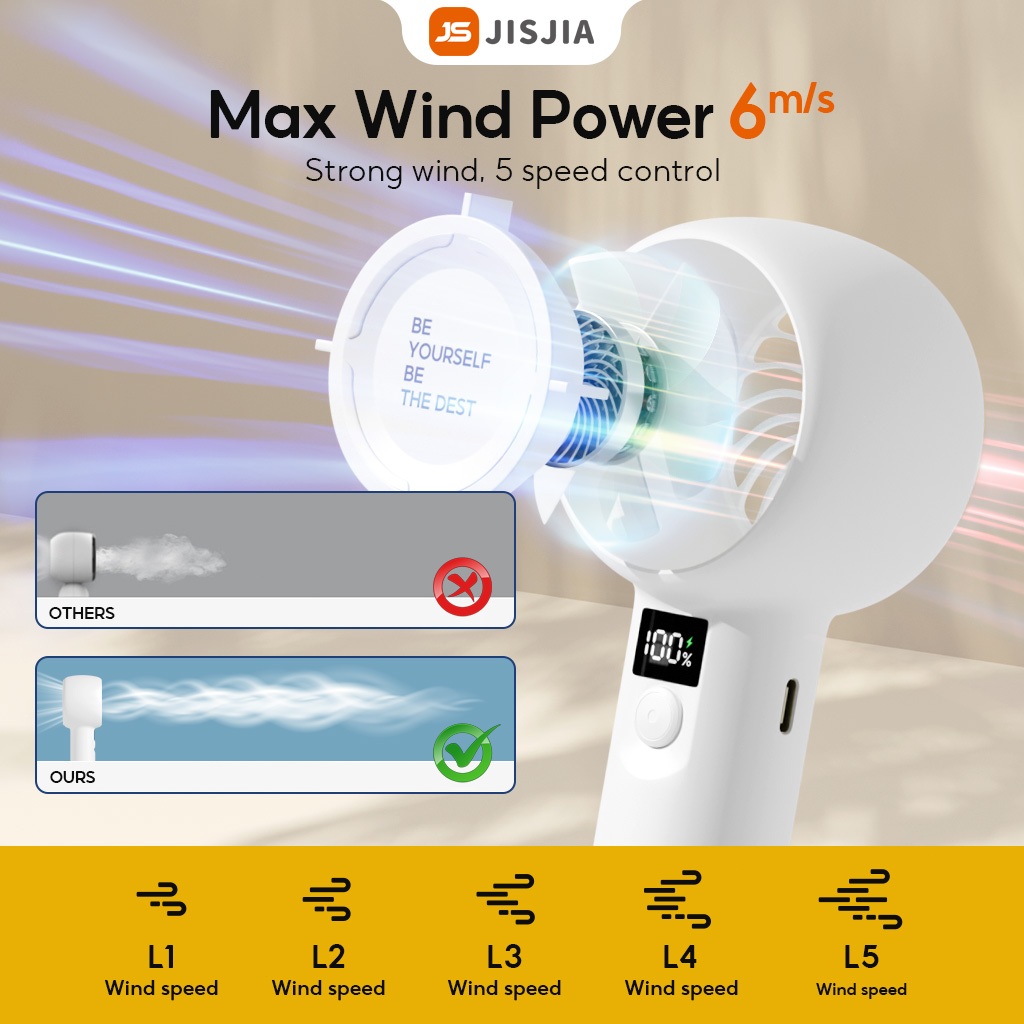 YODEVOE A2 Quạt Cầm Tay Giao Mạnh Màn Hình LED Điều Chỉnh Tốc Độ Lưu Lượng Giao Thiết Kế Nhỏ Gọn Làm Mát Cá Nhân | BigBuy360 - bigbuy360.vn