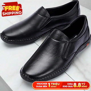 Giày Tây Lười Da Bò  Chống Nhăn Mềm MạiThích Hợp Cho Đi Làm Và Đi Dự Tiệc G25 Đế Khâu 3 cm  Trẻ Trung Bảo Hành 1 Năm