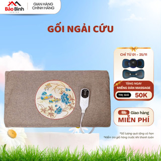Gối ngải cứu chườm nóng đông y giúp giảm căng thẳng mệt mỏi, dễ ngủ, hỗ trợ giảm mỏi cổ vai gáy