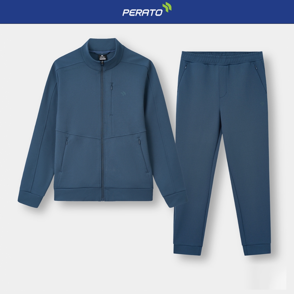 Set Bộ Nỉ Khóa PERATO Phong Cách Thể Thao Training Phom Regular TBNKW5M007