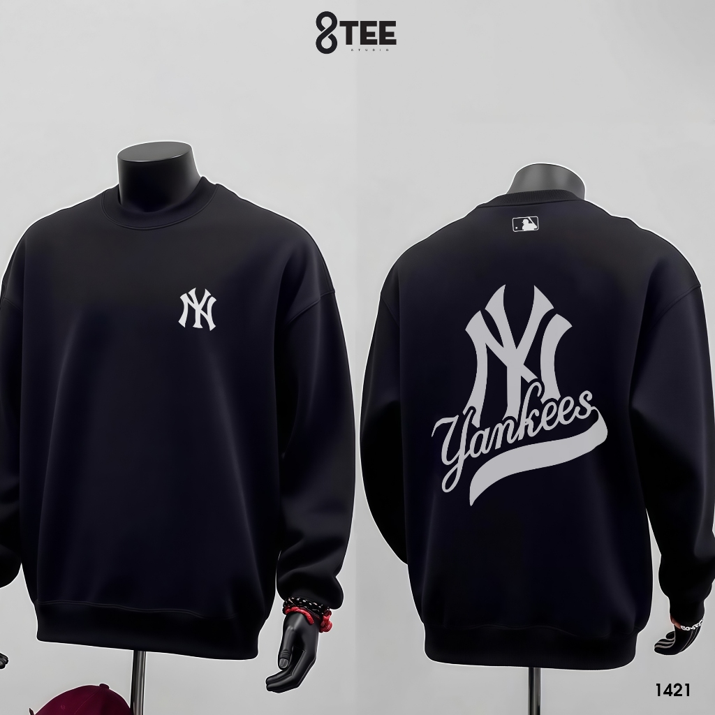 Áo Sweater Nỉ Bông Form Rộng 8Tee Studio | Mềm – Ấm – Dễ Phối | Unisex Nam Nữ Oversize NY SW1421