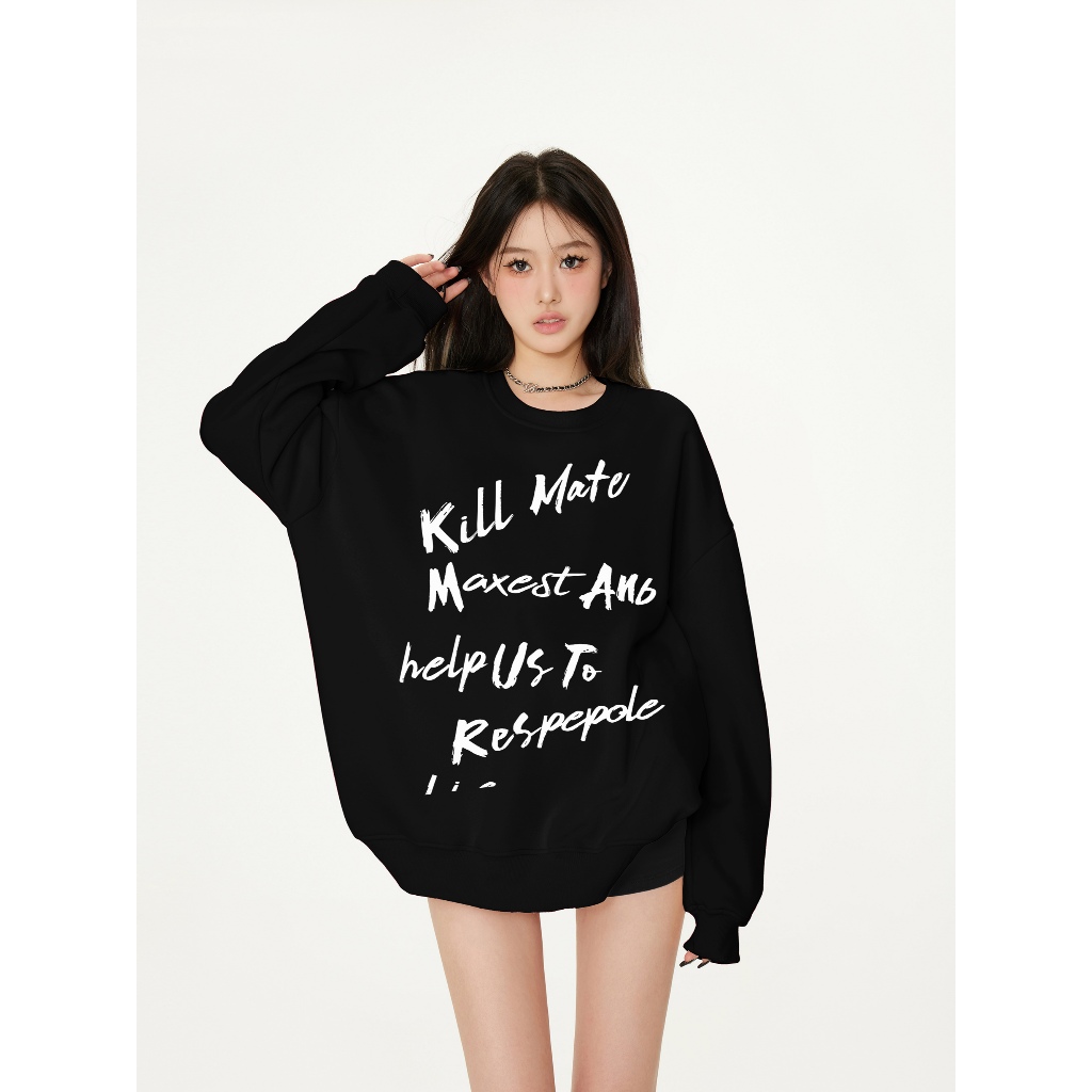 Áo Sweater Nỉ Bông Form Rộng 8Tee Studio | Mềm – Ấm – Dễ Phối | Nữ Oversize SW1764