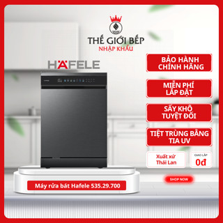 Máy rửa bát Hafele HDW-F6072B 535.29.700 - Công Nghệ Tiết Kiệm Nước Vượt Trội, Sấy Khô, Êm Ái