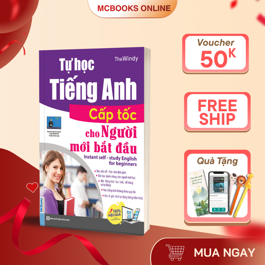 Sách Tự học tiếng Anh giao tiếp cấp tốc cho người mới bắt đầu