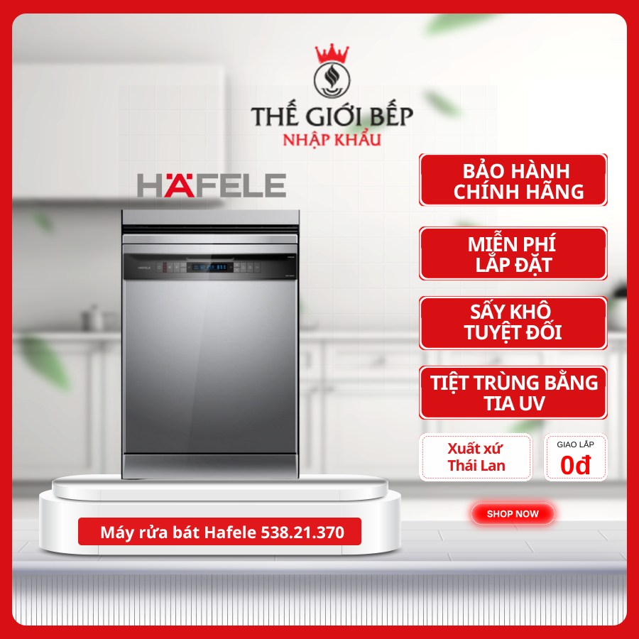 Máy Rửa Chén Hafele HDW-F6051S 538.21.370 – Máy Rửa Chén Cao Cấp, Bảo Hành Chính Hãng