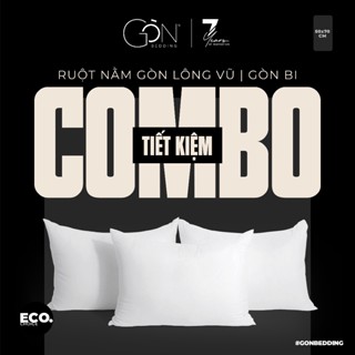  Combo Ruột Gối Nằm Gòn Lông Vũ | Gòn Bi Gòn Bedding Size 50x70 cm - Gối Khách Sạn 5 Sao Cao Cấp 
