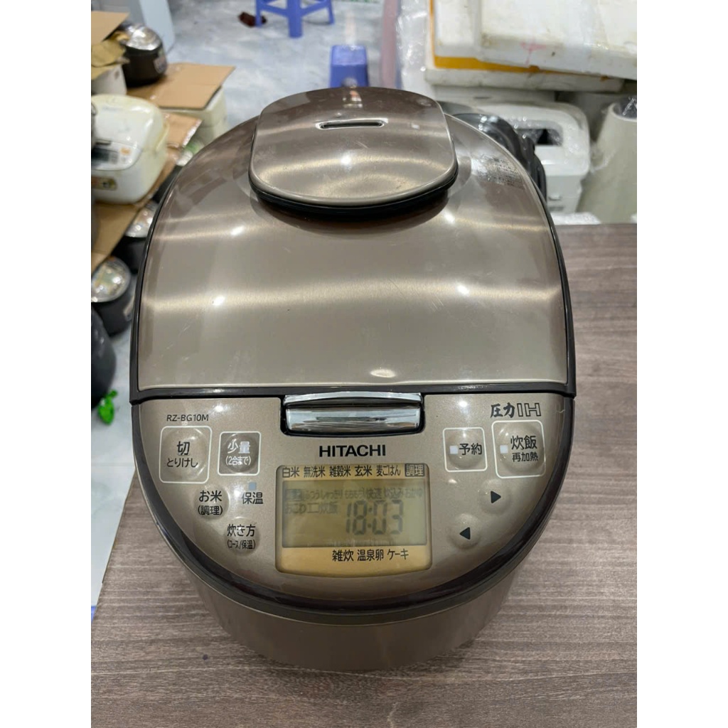 Nồi cơm cao tần áp suất HITACHI 1.0L công nghệ Inverter tiết kiệm điện,hàng nội địa Nhật điện 100V