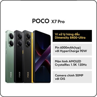  Điện Thoại Xiaomi POCO X7 Pro 5G Chính Hãng Mới 100% Nguyên Seal Bảo Hành 18 Tháng 