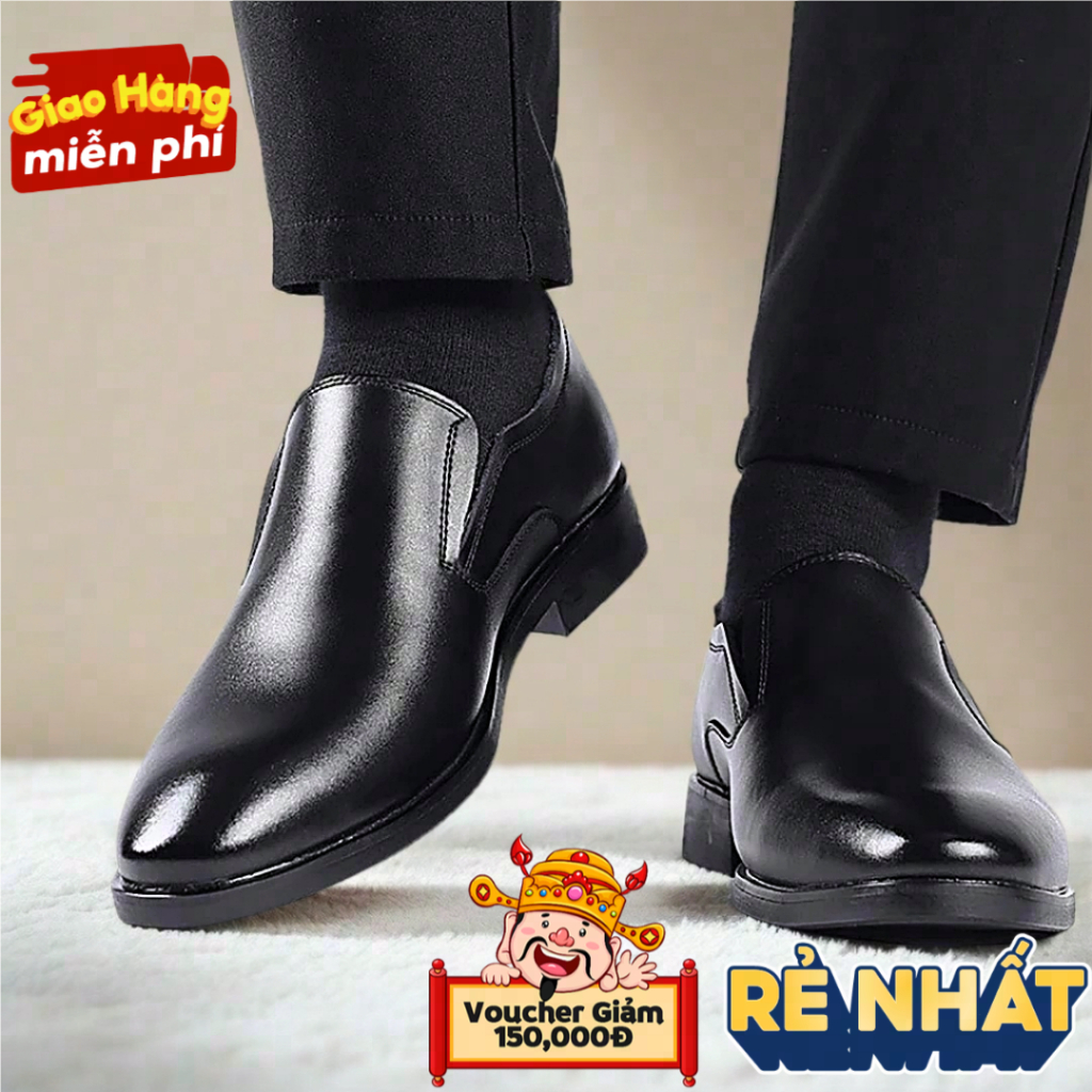 Giày Tây Nam Công Sở Phong Cách Lịch Lãm Đế Cao 4.5 cm G22 Giày Thiết Kế Chuẩn Form Bền và Êm Đủ BH 12 Tháng