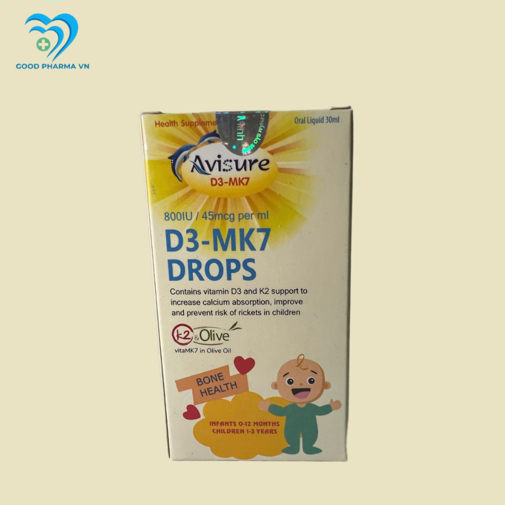 Avisure D3-MK7 K2 & OLIVE DROPS cho bé