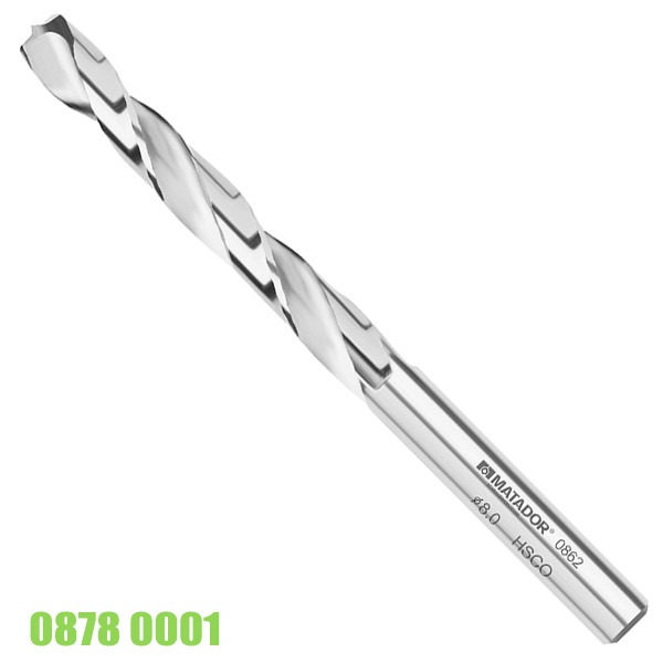 Mũi khoan kim loại HSS Matador O862 0004, đường kính 8mm, dài 80mm, Matador